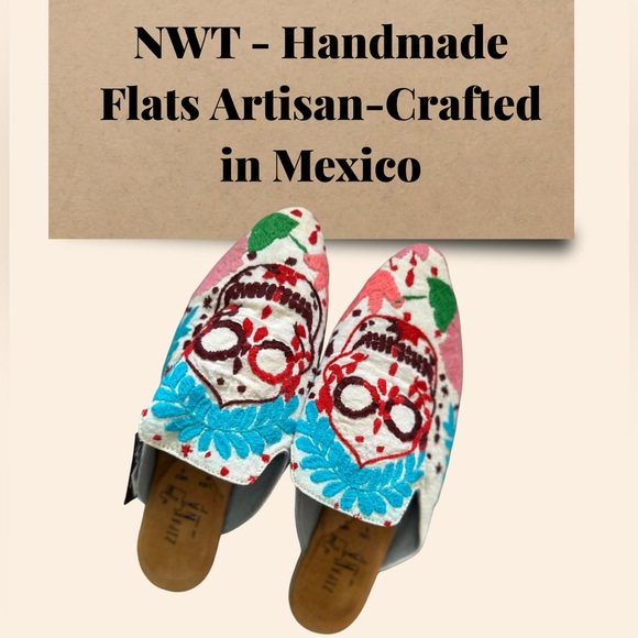 Shoes - NWT Handmade in Mexico Artisan Flats